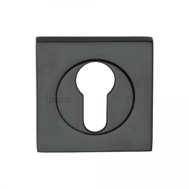 Click Here To Enlarge This Photo Of SC-SQ0192-BLK M&period;Marcus Sorrento Euro Square Escutcheon Matt Black Finish