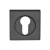 SC-SQ0192-BLK M&period;Marcus Sorrento Euro Square Escutcheon Matt Black Finish
