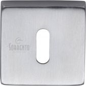 SC-SQ5002-SC M&period;Marcus Sorrento Concealed Square Keyhole Escutcheon Satin Chrome Finish