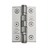 SS-3X2-SS M&period;Marcus Stainless Steel Line Ball Bearing Hinge 3" x 2" x 2mm Satin Finish