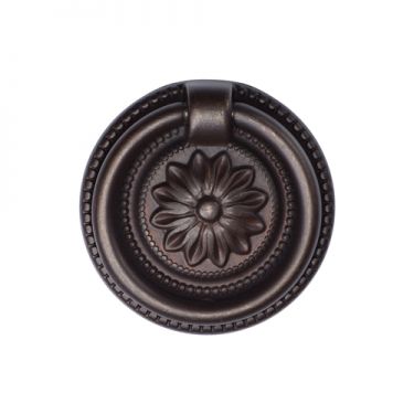 Click Here To Enlarge This Photo Of TK2224-055-LBN M&period;Marcus Floral Ring Pull 55mm Matt Bronze on Zinc Finish