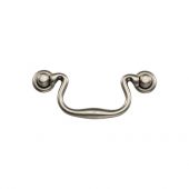 TK3019-096-DPW M&period;Marcus Classic Drop Pull 96mm Distressed Pewter on Zinc Finish