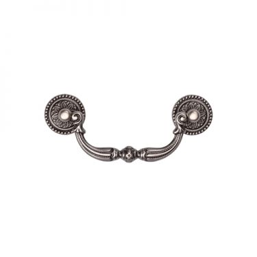 Click Here To Enlarge This Photo Of TK3085-096-DPW M&period;Marcus Ornate Drop Pull 96mm Distressed Pewter on Zinc Finish