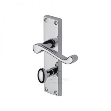 Click Here To Enlarge This Photo Of PR620-PC M&period;Marcus Project Hardware Door Handle For Bathroom Malvern Design Polished Chrome Finish