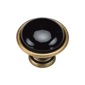 TK4316-035-DBS M&period;Marcus Dome Cabinet Knob 35mm Distressed Brass on Zinc Finish