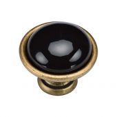 TK4316-040-DBS M&period;Marcus Dome Cabinet Knob 40mm Distressed Brass on Zinc Finish