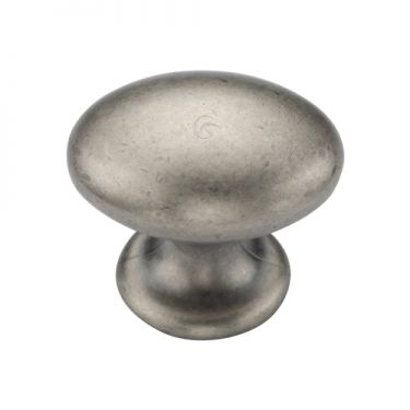 Click Here To Enlarge This Photo Of TK4462-040-DPW M&period;Marcus Egg Knob 40mm Distressed Pewter on Zinc Finish