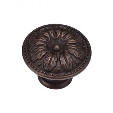 Click Here To Enlarge This Photo Of TK4479-035-LBN M&period;Marcus Floral Round Knob 35mm Matt Bronze on Zinc Finish