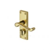 PR625-PB M&period;Marcus Project Hardware Door Handle For Privacy Set Malvern Short Design Polished Brass Finish
