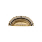 TK5120-064-DBS M&period;Marcus Faux Screw Bin Pull 64mm Distressed Brass on Zinc Finish