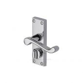 PR625-PC M&period;Marcus Project Hardware Door Handle For Privacy Set Malvern Short Design Polished Chrome Finish