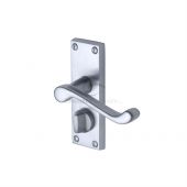 PR625-SC M&period;Marcus Project Hardware Door Handle For Privacy Set Malvern Short Design Satin Chrome Finish