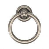 TK9213-042-DPW M&period;Marcus Classic Round Drop Pull 42mm Distressed Pewter on Zinc Finish