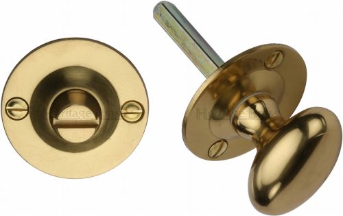 Click Here To Enlarge This Photo Of BT15-PB Heritage Brass Oval Turn with Release Polished Brass Finish