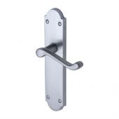 PR7084-SC M&period;Marcus Project Hardware Door Handle Lever Latch Kensington Design Satin Chrome Finish