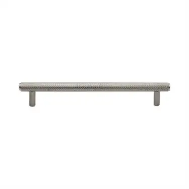 Click Here To Enlarge This Photo Of V4458 160-SN Heritage Brass Cabinet Pull Complete Knurl Design 160mm ctc Satin Nickel Finish