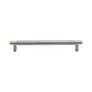 V4461 160-SN Heritage Brass Cabinet Pull Partial Knurl Design 160mm ctc Satin Nickel Finish