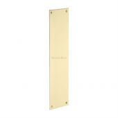 V740 305-SB Heritage Brass Fingerplate 305x76mm Satin Brass Finish