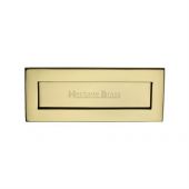 V850 254&period;101-PB Heritage Brass Letterplate 10" x 4" Polished Brass Finish