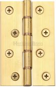 PR88-405-NB Heritage Brass Hinge Brass with Phosphor Washers 4" x 2 &frac58;" Natural Brass Finish