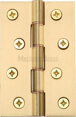Click Here To Enlarge This Photo Of PR88-405-SB Heritage Brass Hinge Brass with Phosphor Washers 4" x 2 &frac58;" Satin Brass Finish