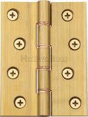 PR88-410-NB Heritage Brass Hinge Brass with Phosphor Washers 4" x 3" Natural Brass Finish