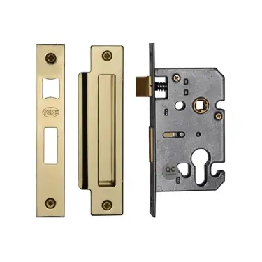 Click Here To Enlarge This Photo Of YKSLE2N-PB M&period;Marcus York Euro Sash Lock 2 &half;" Polished Brass Finish