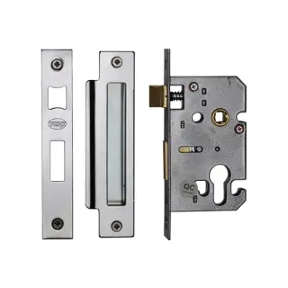YKSLE2N-PC&PN M&period;Marcus York Euro Sash Lock 2 &half;" Polished Chrome Finish