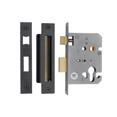 Click Here To Enlarge This Photo Of YKSLE3N-BLK M&period;Marcus York Euro Sash Lock 3" Matt Black Finish