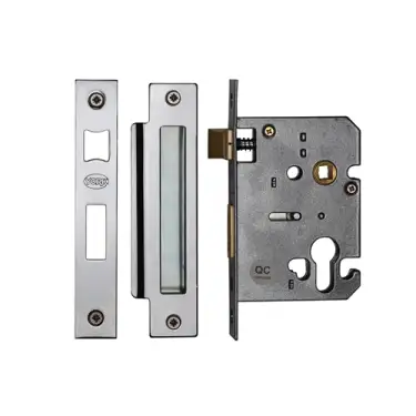 Click Here To Enlarge This Photo Of YKSLE3N-PC&PN M&period;Marcus York Euro Sash Lock 3" Polished Chrome Finish