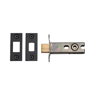 YKBDB3N-BLK M&period;Marcus York Architectural Tubular Bathroom Deadbolt 3" Matt Black Finish