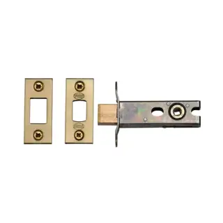 YKBDB3N-SB M&period;Marcus York Architectural Tubular Bathroom Deadbolt 3" Satin Brass Finish