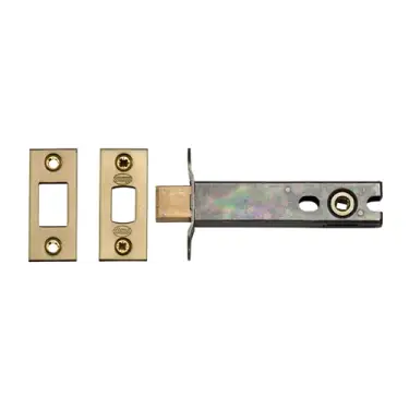 Click Here To Enlarge This Photo Of YKBDB4N-SB M&period;Marcus York Architectural Tubular Bathroom Deadbolt 4" Satin Brass Finish