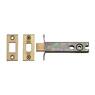YKBDB4N-SB M&period;Marcus York Architectural Tubular Bathroom Deadbolt 4" Satin Brass Finish
