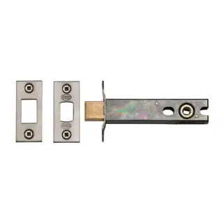 YKBDB4N-SN&SC M&period;Marcus York Architectural Tubular Bathroom Deadbolt 4" Satin Chrome&sol;Nickel Finish