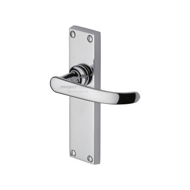 Click Here To Enlarge This Photo Of PR905-PC M&period;Marcus Project Hardware Door Handle Lever Latch Avon Design Polished Chrome Finish