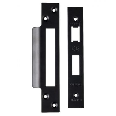 Click Here To Enlarge This Photo Of FSF5004MB Carlisle Brass Eurospec Easi-T Matt Black Forend Strike & Fixing Pack to Suit Architectural Sashlocks &lpar;BAS&sol;ESS&sol;LSS&rpar;