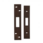 FSF5007MBRZ Carlisle Brass Eurospec Easi-T Matt Bronze Forend Strike & Fixing Pack to suit Architectural Deadlocks &lpar;EDS&sol;LDS&rpar;