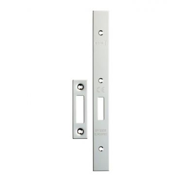 Click Here To Enlarge This Photo Of FSF5015BSS Carlisle Brass Eurospec Easi-T Polished Stainless Steel Forend Strike & Fixing Pack to Suit Architectural Din Deadlocks &lpar;DLS0060EP&rpar;