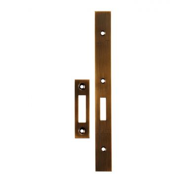 Click Here To Enlarge This Photo Of FSF5015AB Carlisle Brass Eurospec Easi-T Antique Brass Forend Strike & Fixing Pack to Suit Architectural Din Deadlocks &lpar;DLS0060EP&rpar;
