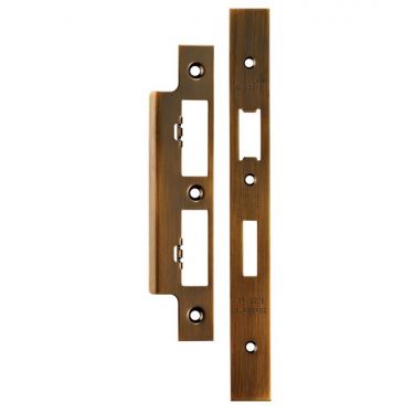 Click Here To Enlarge This Photo Of FSF5017AB Carlisle Brass Eurospec Easi-T Antique Brass Forend Strike & Fixing Pack to Suit Architectural Din Sash&sol;Bathroom Locks &lpar;DLS7260EP&sol;DLS7860WC&rpar;