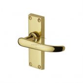 PR910-PB M&period;Marcus Project Hardware Door Handle Lever Latch Avon Short Design Polished Brass Finish