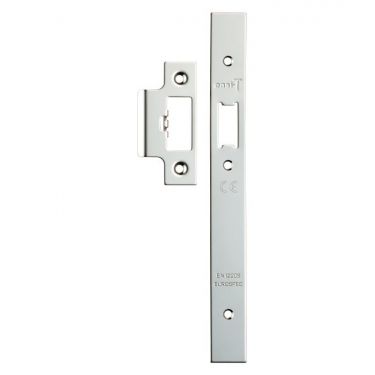 Click Here To Enlarge This Photo Of FSF5016BSS Carlisle Brass Eurospec Easi-T Polished Stainless Steel Forend Strike & Fixing Pack to Suit Architectural Din Latches &lpar;DLS0060L&rpar;