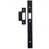 FSF5016MB Carlisle Brass Eurospec Easi-T Matt Black Forend Strike & Fixing Pack to Suit Architectural Din Latches &lpar;DLS0060L&rpar;
