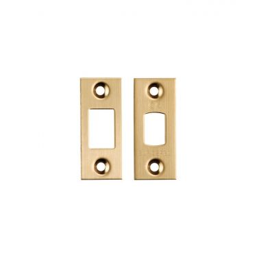 Click Here To Enlarge This Photo Of FSF5010SB Carlisle Brass Eurospec Easi-T Satin Brass Forend Strike & Fixing Pack to Suit Heavy Duty Tubular Deadbolts &lpar;TLD&rpar;