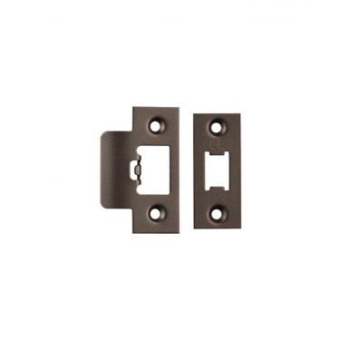 Click Here To Enlarge This Photo Of FSF5009MBRZ Carlisle Brass Eurospec Easi-T Matt Bronze Forend Strike & Fixing Pack to suit Heavy Duty Tubular Latches &lpar;TLS5025&sol;TLS5030&sol;TLS5040&sol;TLS5050&rpar;