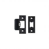 FSF5009MB Carlisle Brass Eurospec Easi-T Matt Black Forend Strike & Fixing Pack to Suit Heavy Duty Tubular Latches &lpar;TLS5025&sol;TLS5030&sol;TLS5040&sol;TLS5050&rpar;