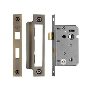 Click Here To Enlarge This Photo Of YKBL2N-AT M&period;Marcus York Bathroom Lock 2 &half;" Antique Brass