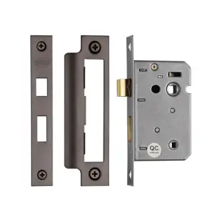 YKBL2N-MB M&period;Marcus York Bathroom Lock 2 &half;" Matt Bronze