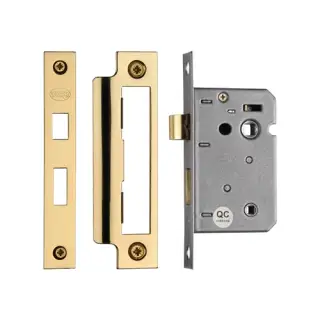 YKBL2N-PB M&period;Marcus York Bathroom Lock 2 &half;" Polished Brass